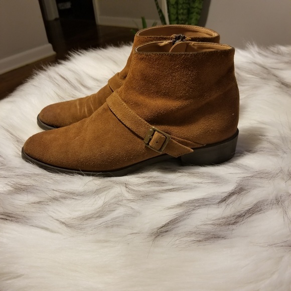 Zara Basic Collection Suade Ankle Boots - Picture 1 of 5